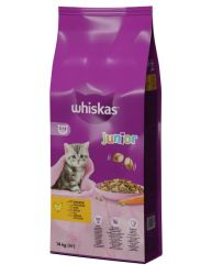 Суха пълноценна храна 14кг за малки котки  whiskas с пиле