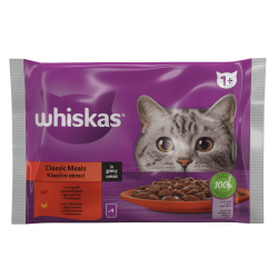 Whiskas пауч 4х85 - С говеждо и пилешко