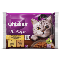 Whiskas Pure Delight пауч 4х85 - С пилешко и пуешко 