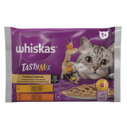 Whiskas Tasty Mix пауч 4х85 - С пилешко и зеленчуци; С агнешко и пуешко