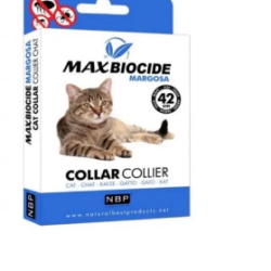 Противопаразитна каишка за котка MAX Biocide с маргоза - 42см
