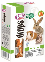 LOLO PETS Drops - Витамини с морков за гризачи 75г