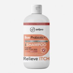 anipro Live Probiotic+ Reliеve Itch - пробиотичен шампоан за кучета при суха и сърбяща кожа с аромат на невен