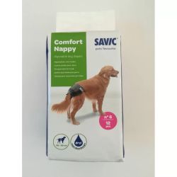 Памперс за куче Savic, T6, 46-56см, 12бр 