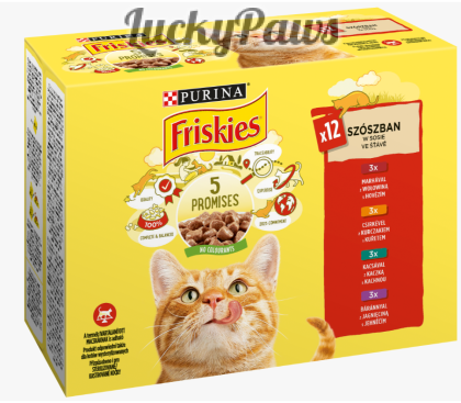 Friskies пауч - пилешко / говеждо / агнешко / патешко 12х85