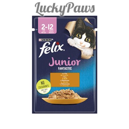 Felix Junior - пауч 4х85 Пиле/Сьомга