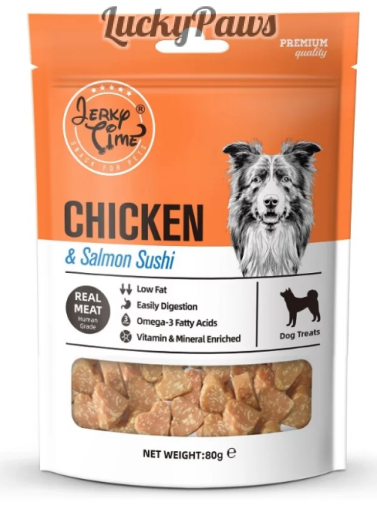 Jerky Time Chicken&Salmon Bites 80g -  пиле и сьомга
