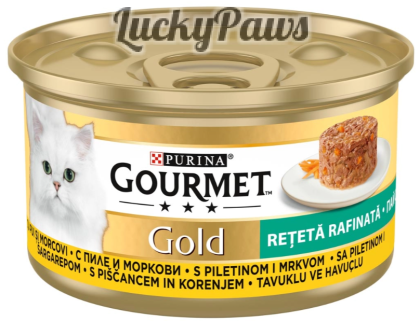 GOURMET GOLD за възрастни котки - пилешка пастет