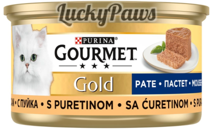 GOURMET GOLD за възрастни котки - пуешки пастет