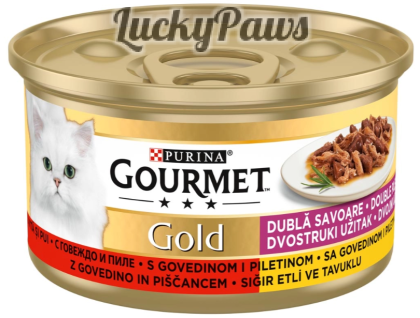 GOURMET GOLD DUO - говеждо и пилешко 