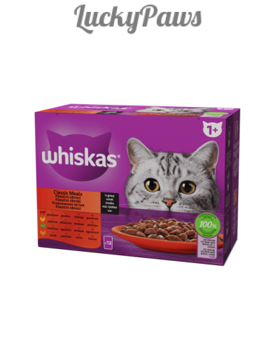 Whiskas пауч 12х85 - С говеждо, пилешко, агнешко и птиче