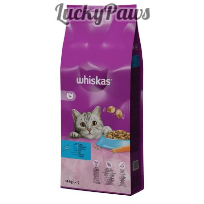 Суха пълноценна храна 14кг за котки  whiskas с риба тон