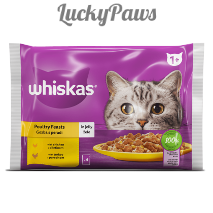 Whiskas пауч 4х85 - С пилешко и пуешко