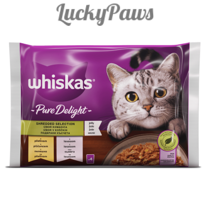 Whiskas Pure Delight пауч  4х85 - С пилешко и сьомга