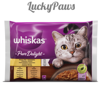 Whiskas Pure Delight пауч 4х85 - С пилешко и пуешко 
