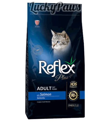 Reflex Plus Salmon Adult Cat - Пълноценна храна за израснали котки от всички породи със сьомга