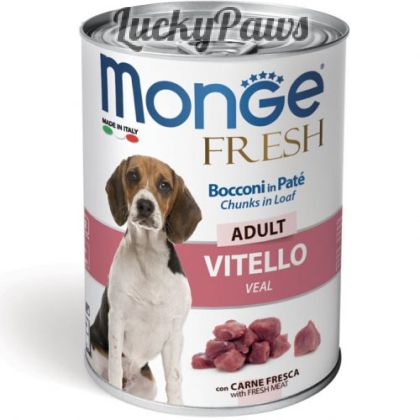 MONGE FRESH ADULT Хапки в пастет - Телешко 