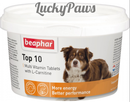 Beaphar Dog Top 10 - Мултивитамини с L-карнитин за Кучета