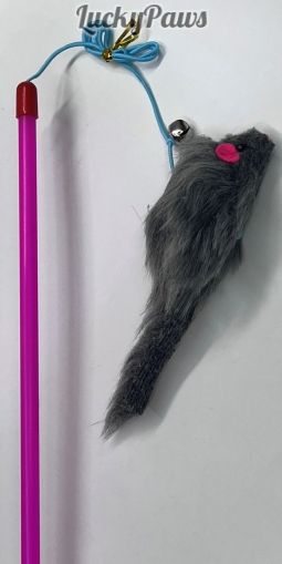 Играчка за коте тип въдица с мишка
