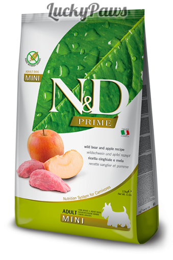 N&D Prime Mini Adult Wild Boar/Apple – Глиганско/Ябълка
