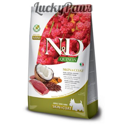 N&D Quinoa Skin&Coat Duck Adult Mini - Патешко 7кг