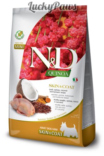 N&D Quinoa Skin&Coat Quail Adult Mini - Пъдпъдък 7кг