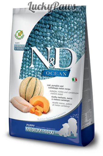 N&D Ocean Codfish Puppy Medium&Maxi – Риба треска 12кг
