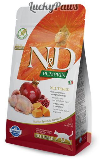 N&D Pumpkin Adult Neutered Quail - Пъдпъдък Кастрирани 5кг 