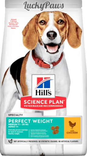 HILL'S SCIENCE PLAN Perfect Weight Medium Adult - Пилешко 10+2кг