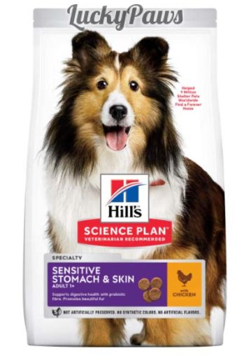 Hill’s Science Plan Adult Sensitive Stomach & Skin - Пилешко 11+3кг