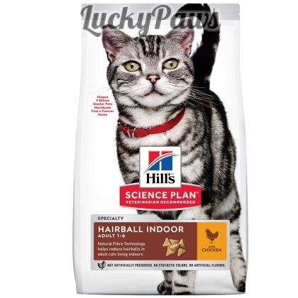 Hill's Science Plan Feline Adult Hairball&Indoor - Пилешко 8,5+1,5кг