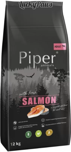 Piper Salmon - суха храна за кучета с пряснa сьомга 12кг