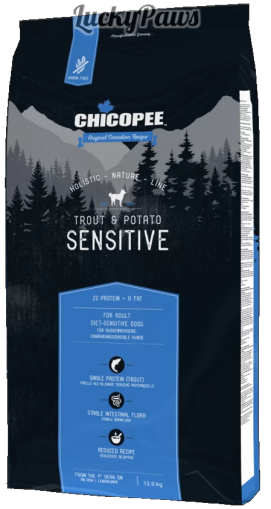 Chicopee HNL Sensitive - храна за кучета с чувствителен стомах с пъстърва и картофи 12кг
