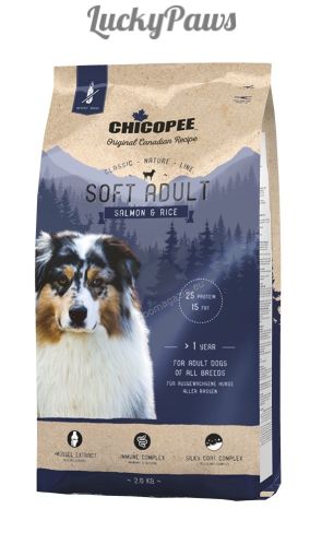 Chicopee Classic Nature Soft Adult - храна за кучета със сьомга и ориз 15кг