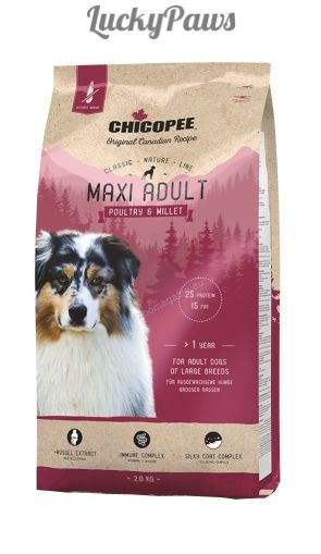 Chicopee Classic Nature Adult Maxi - храна за кучета от едри породи над 18 месеца с птиче и сорго 15кг