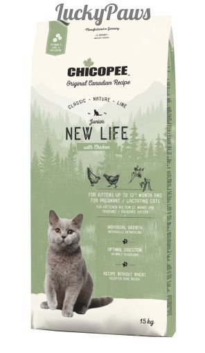 Chicopee Classic Nature Line Kitten - храна за котки с пилешко до 12 месеца - 15кг 