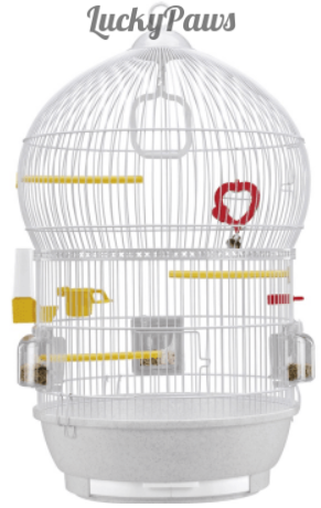CAGE BALI WHITE - Оборудвана клетка за птици - бяла