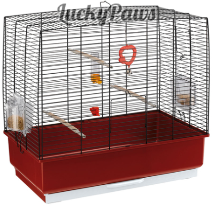 CAGE REKORD 3 BLACK - Оборудвана клетка за птици 