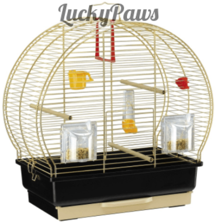 CAGE LUNA 2 BRASS - Оборудвана клетка за птици