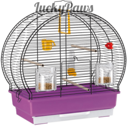 CAGE LUNA 2 BLACK - Оборудвана клетка за птици