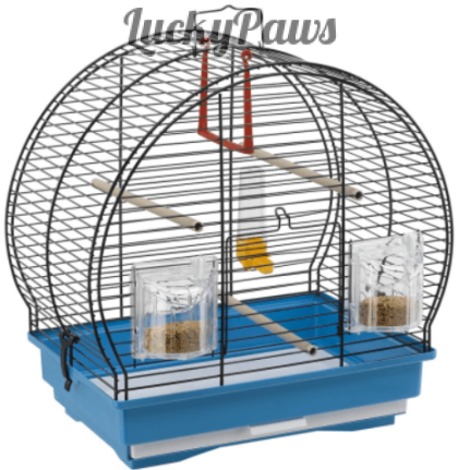 CAGE LUNA 1 BLACK - Оборудвана клетка за птици