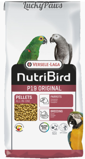 NUTRIBIRD P19 ORIGINAL – Пълноценна екструдирана храна при развъждане за големи папагали 10кг