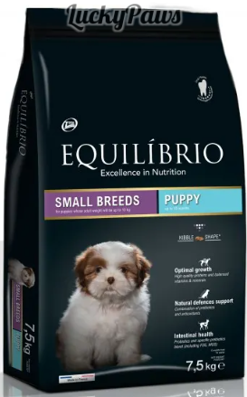 Equilibrio Puppy Small Breeds - Пълноценна храна за подрастващи кученца от дребни и мини породи 7.5 кг