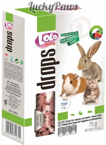 LOLO PETS Drops - Витамини с горски плодове за гризачи 75г