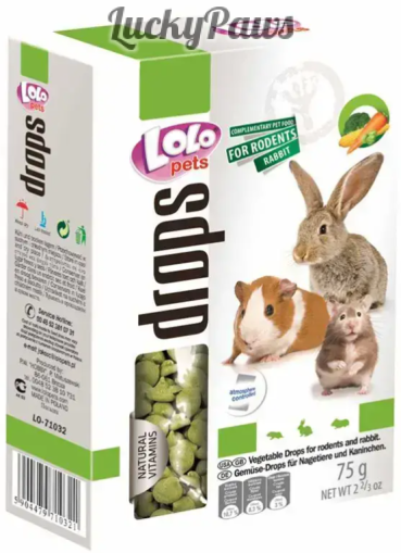 LOLO PETS Drops - Витамини със зеленчуци за гризачи 75г