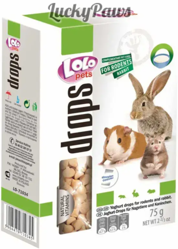 LOLO PETS Drops - Витамини с йогурт за гризачи 75г