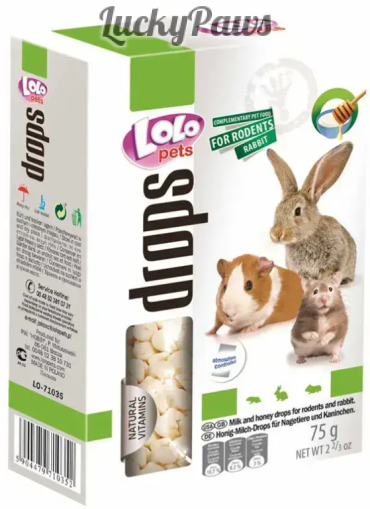 LOLO PETS Drops - Витамини с мед за гризачи 75г