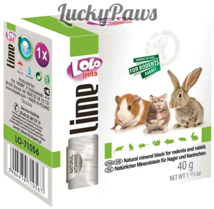 LOLO PETS Минерален блок/Креда за гризачи - Натурален 40гр