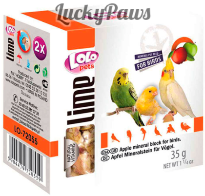 LOLO PETS Минерален блок/Креда за птици - Ябълка
