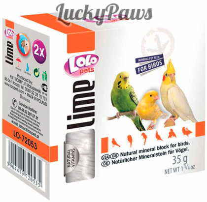 LOLO PETS Минерален блок/Креда за птици - Натурален